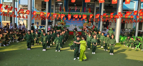 Chương trình chúng em là chiến sỹ trường mầm non Hát Môn- Ảnh 5.