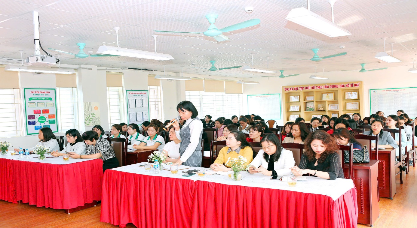 HOẠT ĐỘNG KIẾN TẬP CHUYÊN ĐỀ: "BỒI DƯỠNG KIẾN THỨC VSATTP, GIÁO DỤC DINH DƯỠNG KẾT HỢP VẬN ĐỘNG NHẰM PHÁT TRIỂN THỂ CHẤT CÂN ĐỐI CHO TRẺ” NĂM HỌC 2025 -2026- Ảnh 20.