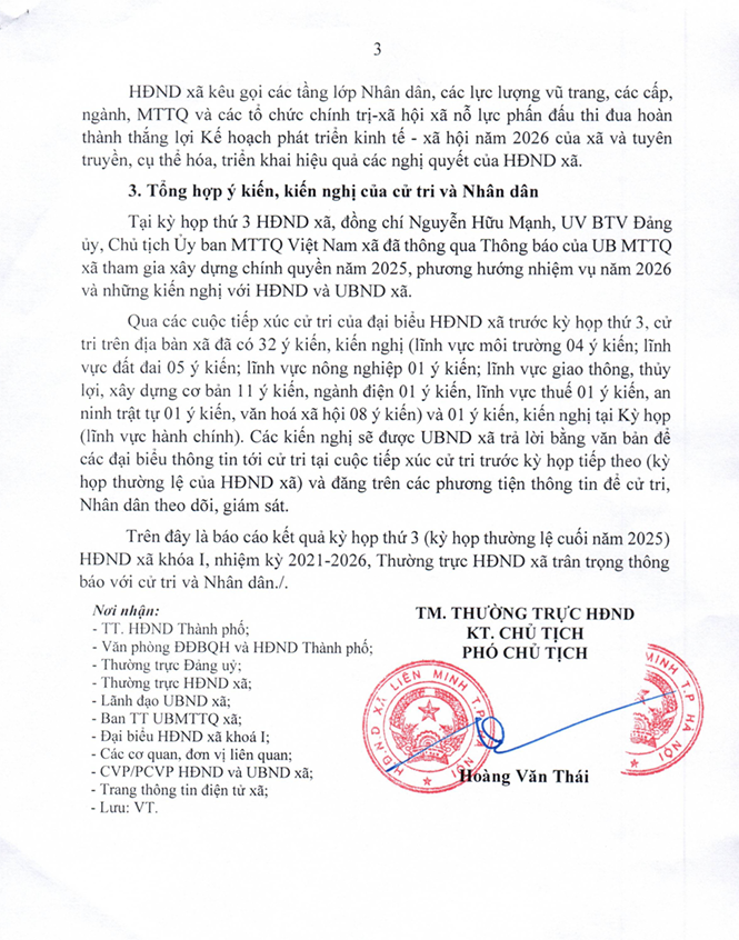 Báo cáo kết quả kỳ họp thứ 3 (kỳ họp thường lệ cuối năm 2025) HĐND xã Liên Minh khóa I, nhiệm kỳ 2021-2026- Ảnh 3.