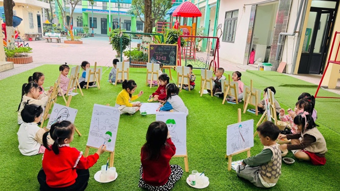 Hoài Đức: Hoạt động ý nghĩa chào mừng Ngày 22/12 tại các trường mầm non- Ảnh 12.