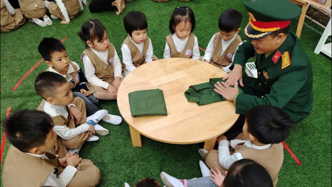 Hoài Đức: Hoạt động ý nghĩa chào mừng Ngày 22/12 tại các trường mầm non- Ảnh 5.