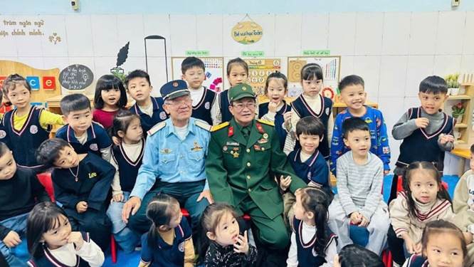 Hoài Đức: Hoạt động ý nghĩa chào mừng Ngày 22/12 tại các trường mầm non- Ảnh 9.