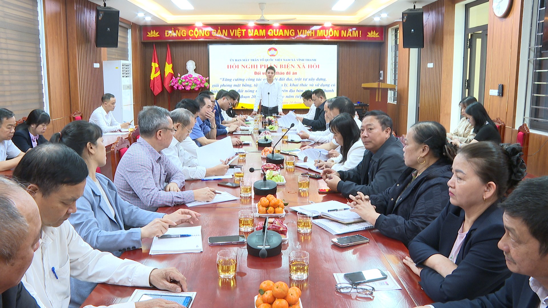 XÃ VĨNH THANH TỔ CHỨC HỘI NGHỊ PHẢN BIỆN XÃ HỘI ĐỐI VỚI DỰ THẢO ĐỀ ÁN TĂNG CƯỜNG QUẢN LÝ ĐẤT ĐAI, TRẬT TỰ XÂY DỰNG- Ảnh 8.