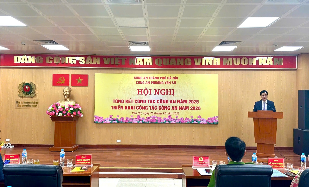 Công an phường Yên Sở tổ chức Hội nghị tổng kết công tác Công an năm 2025 và triển khai chương trình công tác năm 2026- Ảnh 2.