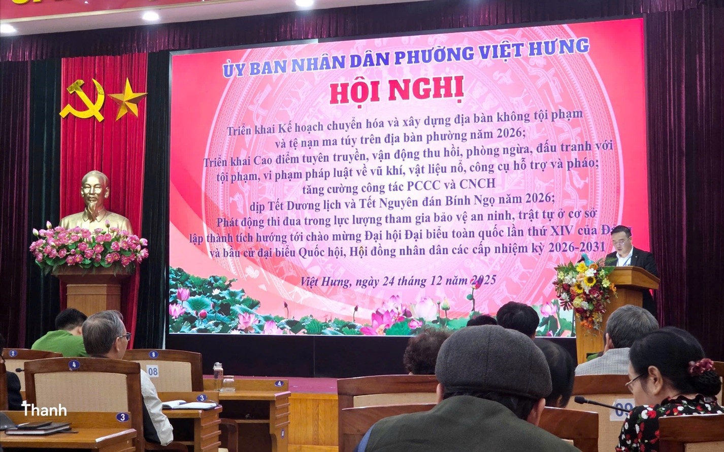 Phường Việt Hưng triển khai các giải pháp bảo đảm An ninh, trật tự, phòng chống tội phạm, ma túy, PCCC & CNCH dịp cuối năm 2025 - đầu năm 2026