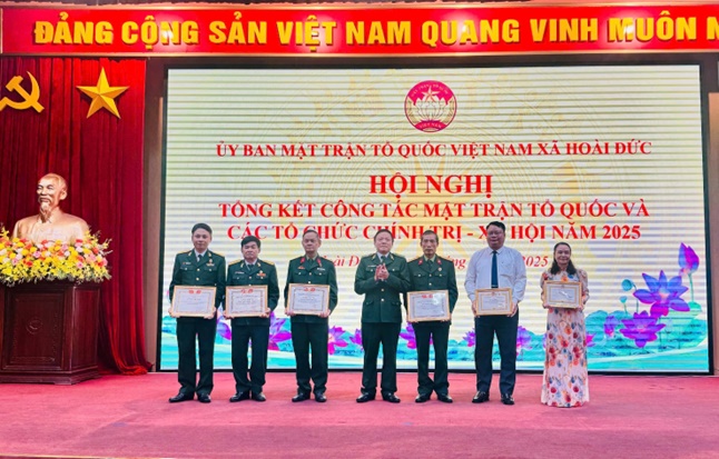 UB MTTQ xã Hoài Đức tổng kết công tác năm 2025, triển khai nhiệm vụ năm 2026- Ảnh 6.