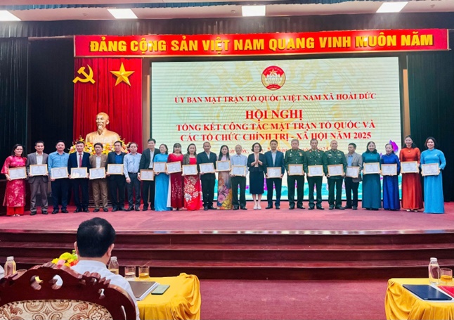 UB MTTQ xã Hoài Đức tổng kết công tác năm 2025, triển khai nhiệm vụ năm 2026- Ảnh 8.