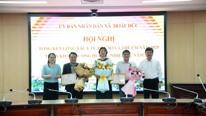 UBND xã Hoài Đức tổ chức tổng kết công tác Y tế, Dân số và Trẻ em năm 2025- Ảnh 7.