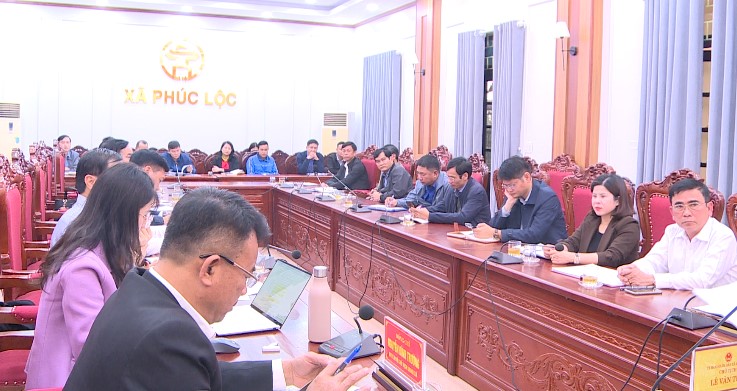 UBND xã Phúc Lộc tổ chức Hội nghị nghe báo cáo kế hoạch khắc phục 5 điểm nghẽn trên địa bàn- Ảnh 2.