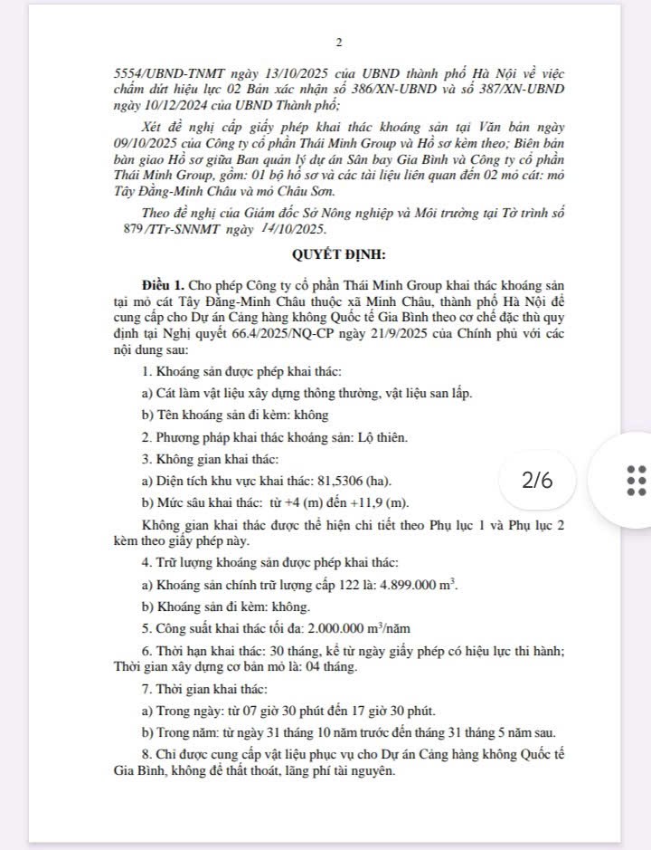 Thông báo của UBND xã Minh Châu về việc niêm yết công khai bản đồ hiện trạng phục vụ công tác giải phóng mặt bằng, hỗ trợ tái định cư thực hiện Dự án khai thác khoáng sản tại mỏ cát Tây Đằng - Minh Châu.- Ảnh 2.