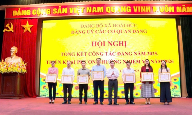 Đảng bộ các Cơ quan Đảng xã Hoài Đức tổ chức tổng kết công tác Đảng năm 2025- Ảnh 9.