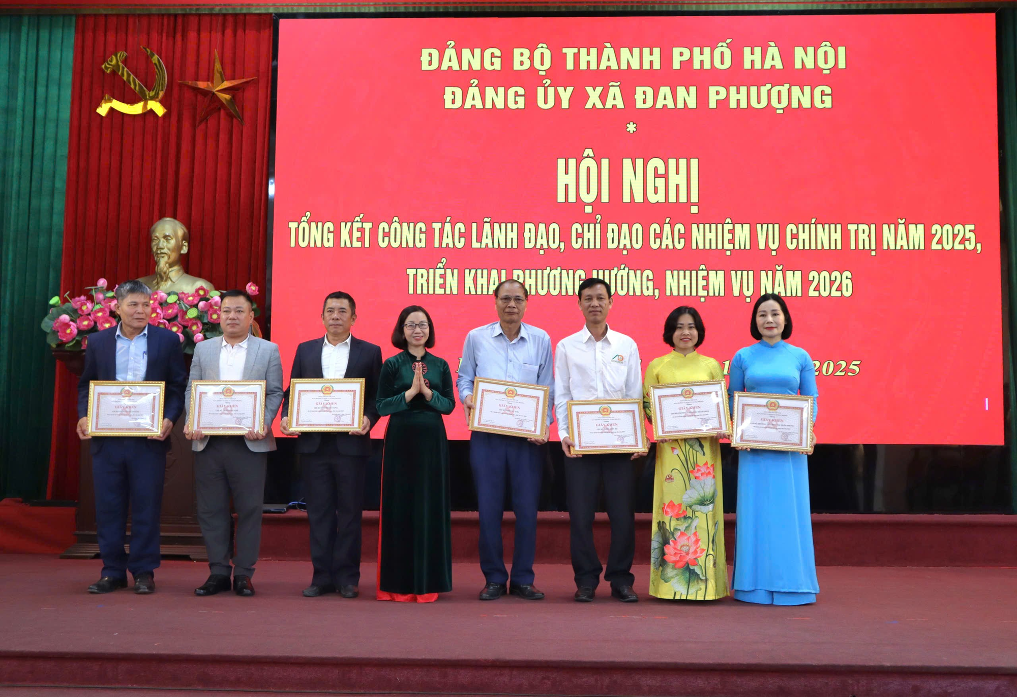 Đảng ủy xã Đan Phượng tổng kết các nhiệm vụ chính trị năm 2025, triển khai phương hướng nhiệm vụ năm 2026.- Ảnh 4.