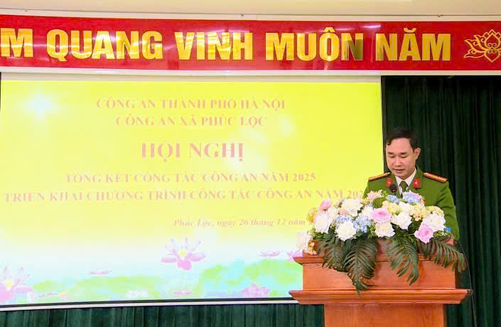 Công an xã Phúc Lộc tổ chức Hội nghị tổng kết công tác Công an năm 2025- Ảnh 3.