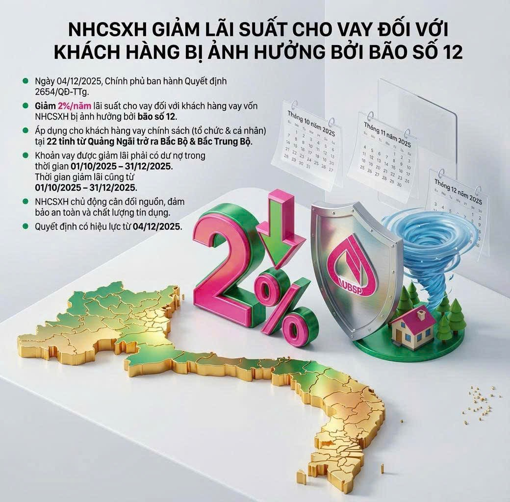Hà Nội thuộc nhóm 22 địa phương được hỗ trợ giảm 2% lãi suất từ NHCSXH sau bão số 12- Ảnh 1.