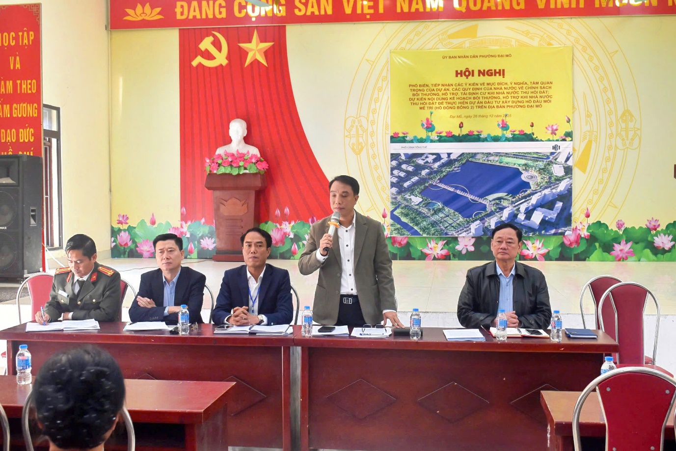 Phổ biến, tiếp nhận ý kiến nhân dân về công tác bồi thường, hỗ trợ khi Nhà nước thu hồi đất thực hiện dự án Hồ đầu mối Mễ Trì (Hồ Đồng Bông 2)- Ảnh 4.