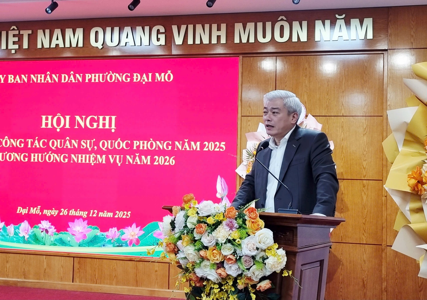 Phường Đại Mỗ tổng kết công tác Quân sự, Quốc phòng năm 2025; triển khai nhiệm vụ năm 2026- Ảnh 3.