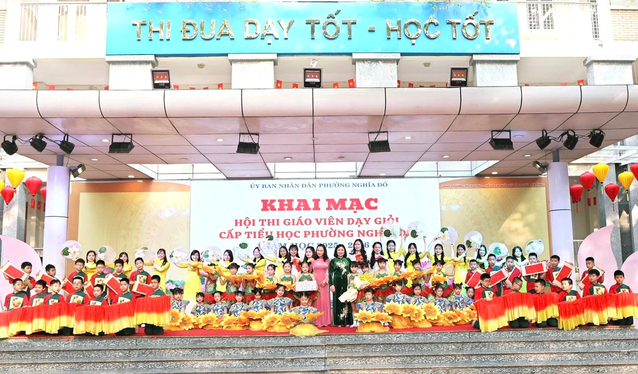 Phường Nghĩa Đô khai mạc hội thi giáo viên dạy giỏi cấp tiểu học- Ảnh 3.