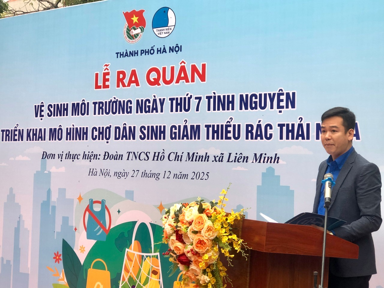 Lễ ra quân xây dựng mô hình “ Chợ dân sinh giảm thiểu rác thải nhựa”- Ảnh 1.