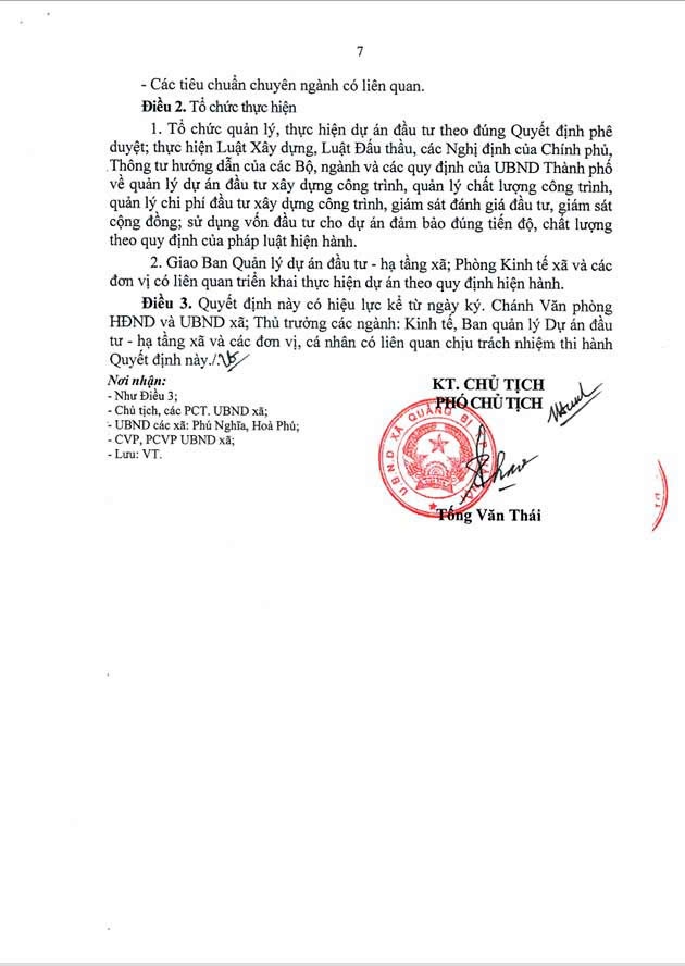 Quyết định Phê duyệt thiết kế xây dựng triển khai sau thiết kế cơ sở Dự án Cải tạo nâng cấp đê Tả Bùi, hữu Đáy huyện Chương Mỹ.- Ảnh 7.