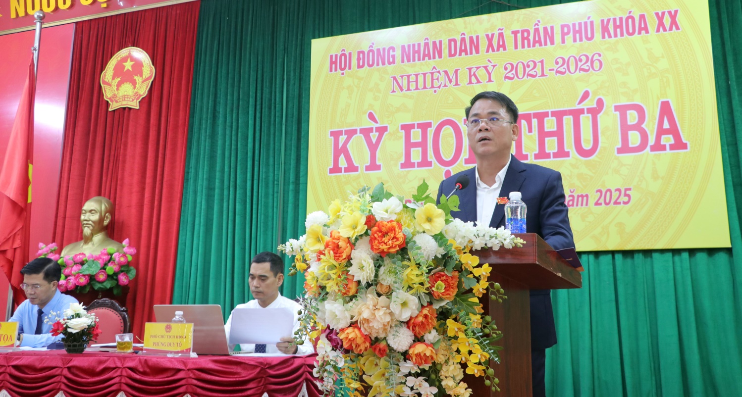 Trần Phú: Khai mạc kỳ họp thường lệ (Kỳ họp thứ 3) cuối năm 2025, HĐND xã Trần Phú nhiệm kỳ 2021-2026- Ảnh 4.
