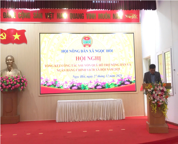 HỘI NÔNG DÂN XÃ NGỌC HỒI TỔ CHỨC HỘI NGHỊ TỔNG KẾT CÔNG TÁC VAY VỐN NĂM 2025- Ảnh 1.