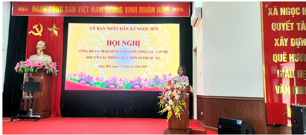XÃ NGỌC HỒI: KIỆN TOÀN BỘ MÁY LÃNH ĐẠO CÁC PHÒNG, BAN, ĐƠN VỊ CHO GIAI ĐOẠN MỚI- Ảnh 2.