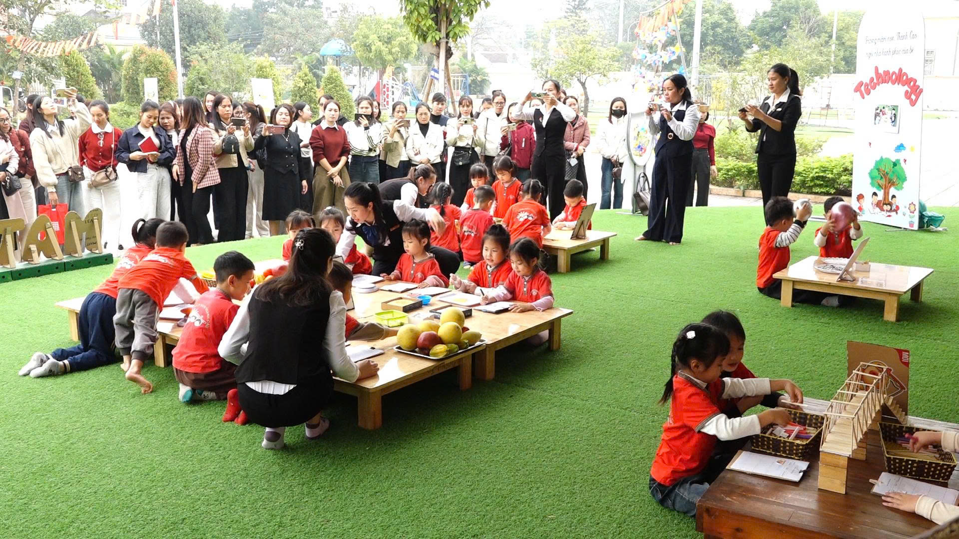 Trường Mầm non Thanh Cao tổ chức chuyên đề phát triển chương trình giáo dục theo hướng nâng cao năng lực nhận thức cho trẻ