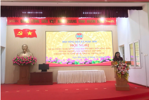 HỘI NÔNG DÂN XÃ NGỌC HỒI TỔ CHỨC HỘI NGHỊ TUYÊN TRUYỀN, QUÁN TRIỆT NGHỊ QUYẾT ĐẠI HỘI HỘI NÔNG DÂN THÀNH PHỐ HÀ NỘI KHÓA XI, NHIỆM KỲ 2025–2030- Ảnh 4.