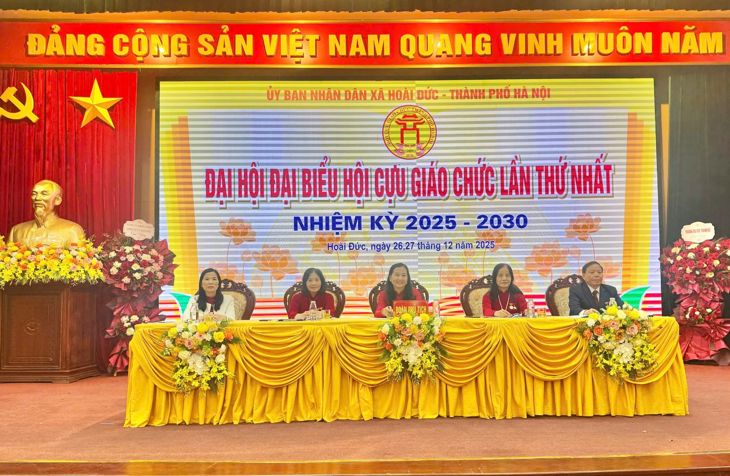 Đại hội đại biểu Hội Cựu giáo chức xã Hoài Đức lần thứ I, nhiệm kỳ 2025-2030.- Ảnh 1.