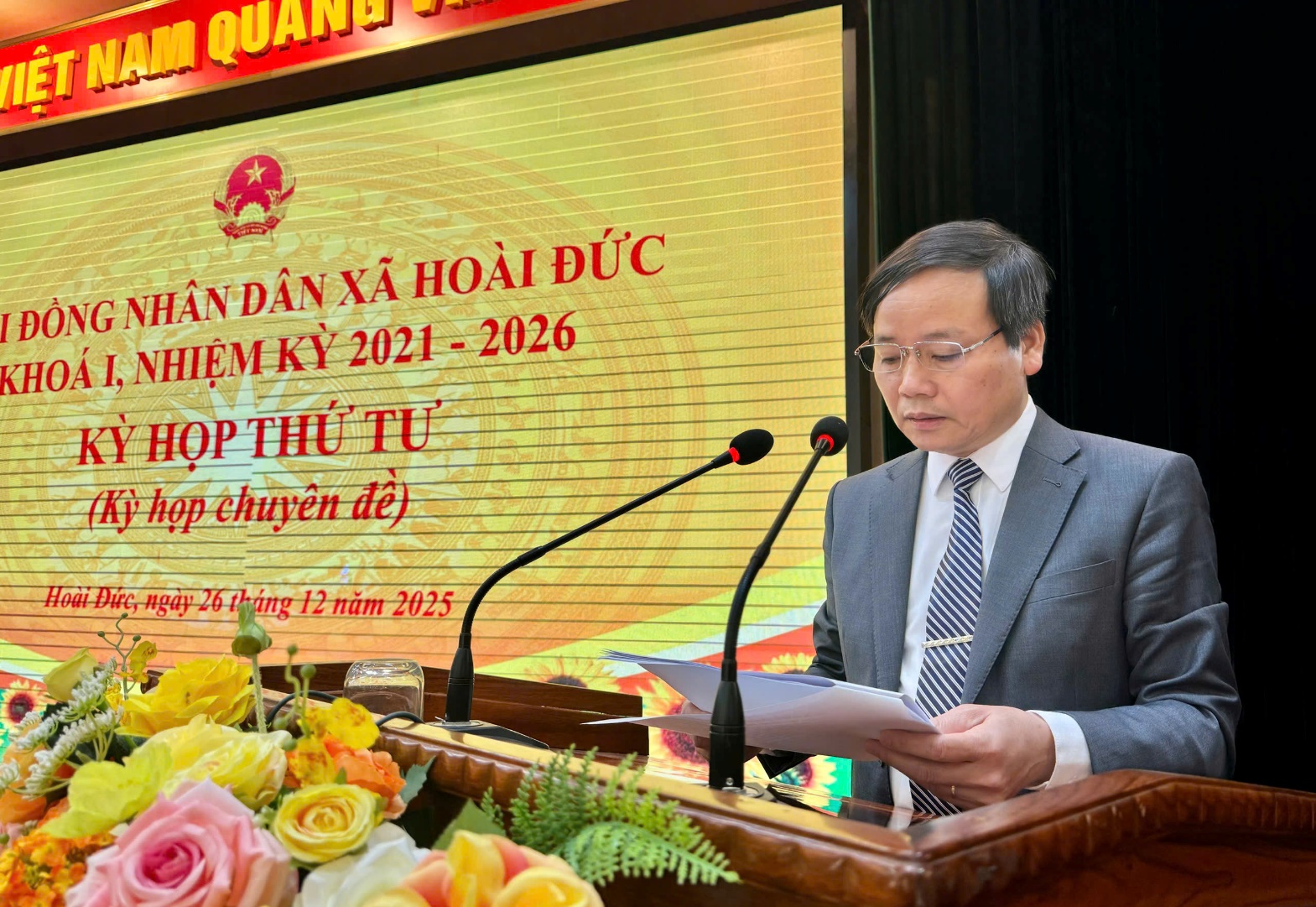 HĐND xã Hoài Đức tổ chức kỳ họp thứ 4 (Kỳ họp chuyên đề)- Ảnh 3.