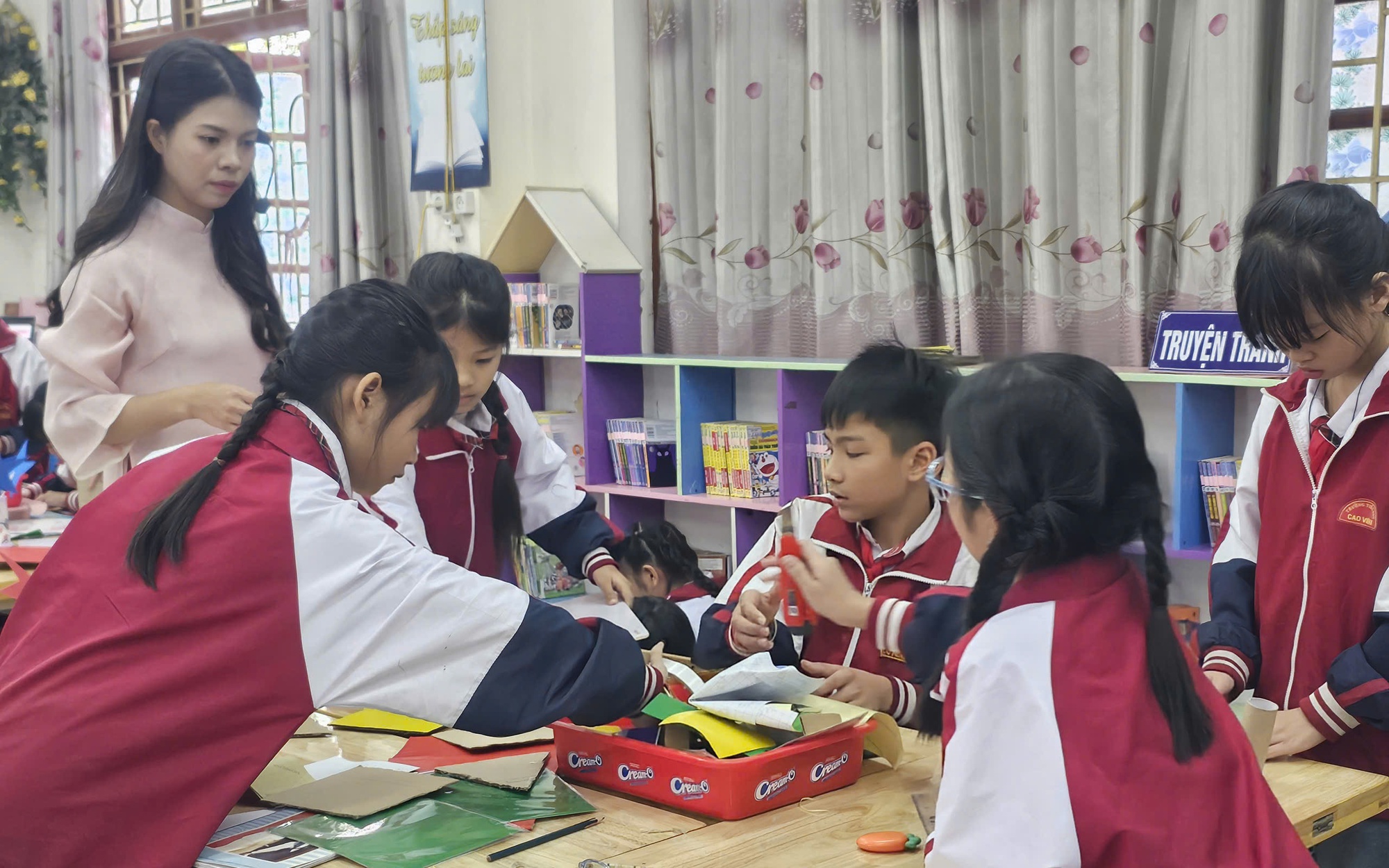 Ảnh: Hoạt động thiết kế trong tiết học Toán lớp 5