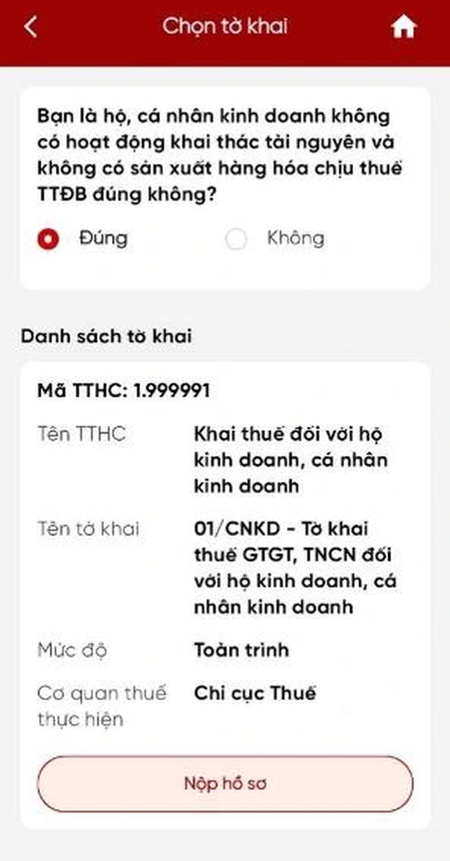 4 bước khai thuế trên eTax Mobile cho hộ kinh doanh cho thuê nhà- Ảnh 3.