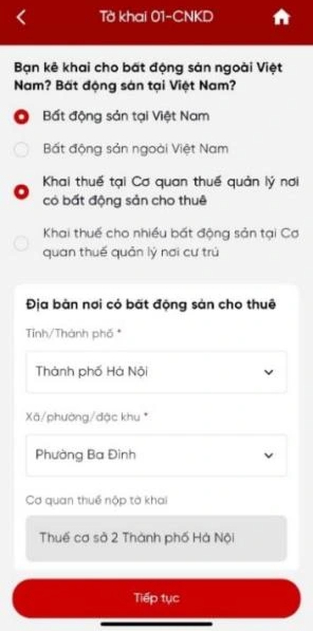 4 bước khai thuế trên eTax Mobile cho hộ kinh doanh cho thuê nhà- Ảnh 5.
