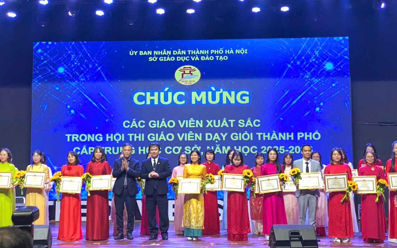 04 giáo viên xã Quang Minh đạt giải tại Hội thi giáo viên dạy giỏi cấp thành phố năm học 2025-2026