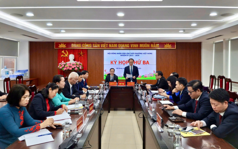 Kỳ họp thứ Ba (kỳ họp thường lệ cuối năm 2025) Hội đồng nhân dân lâm thời phường Việt Hưng, nhiệm kỳ 2021-2026