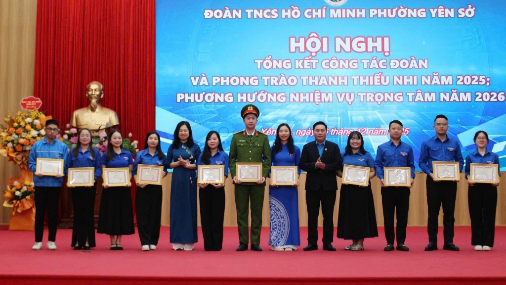 Đoàn Thanh niên phường Yên Sở tổ chức hội nghị tổng kết công tác Đoàn và phong trào thanh thiếu nhi năm 2025; triển khai phương hướng, nhiệm vụ năm 2026.- Ảnh 3.