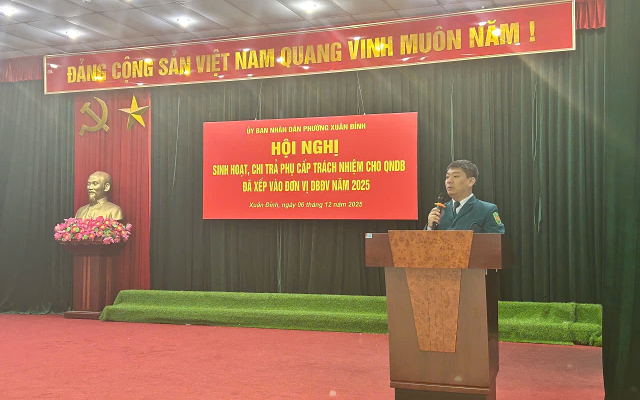 Xuân Đỉnh: Bảo đảm chính sách cho quân nhân dự bị năm 2025