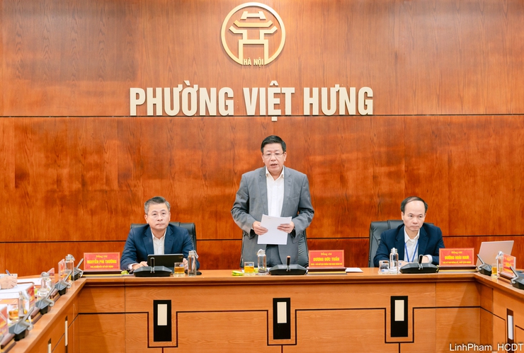 Đoàn giám sát số 11 của Ban Thường vụ Thành ủy làm việc tại phường Việt Hưng- Ảnh 5.