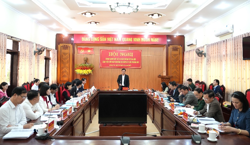 Thiếu tướng Đào Văn Nhận – Tư lệnh Bộ Tư lệnh Thủ đô chủ trì giám sát tại xã Quảng Oai: Nhấn mạnh tinh thần chủ động của cấp cơ sở- Ảnh 1.