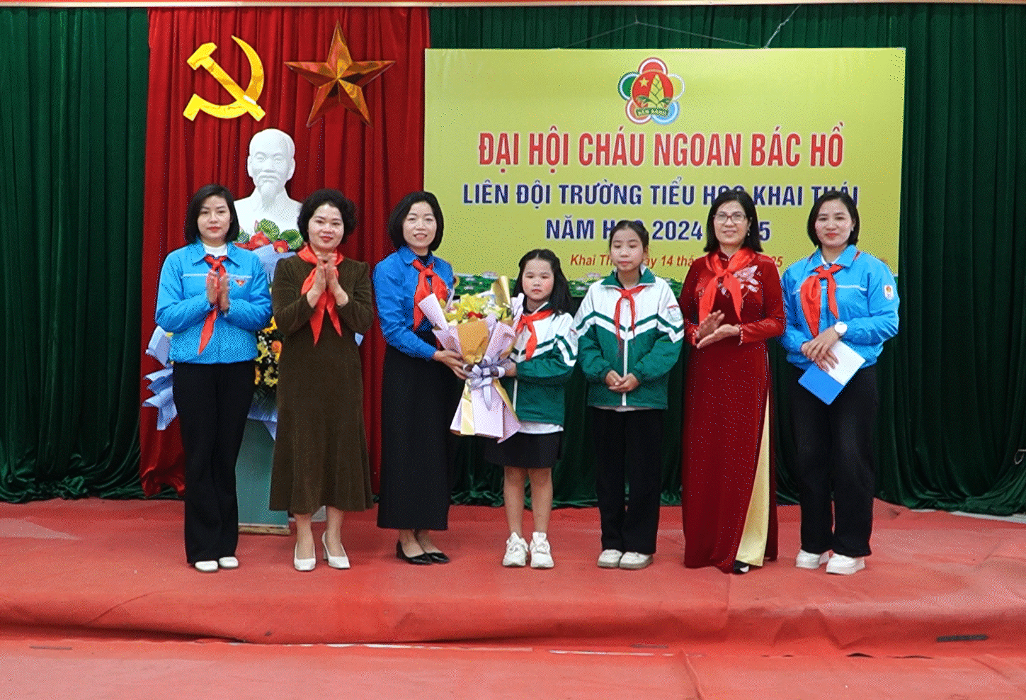 Liên đội trường Tiểu học Khai Thái tổ chức Đại hội Cháu ngoan Bác Hồ- Ảnh 2.