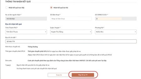 11 bước thực hiện thủ tục cấp, đổi giấy phép lái xe ô tô trực tuyến- Ảnh 12.