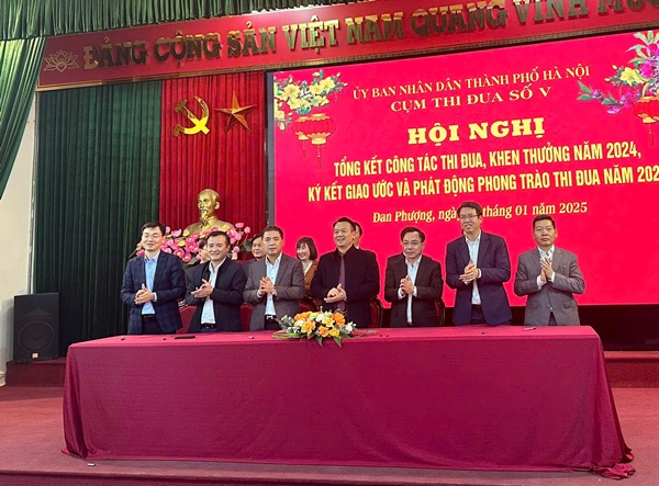 Huyện Hoài Đức được Cụm thi đua số V, Thành phố Hà Nội suy tôn, đề nghị Thành phố tặng Bằng khen năm 2024- Ảnh 2.
