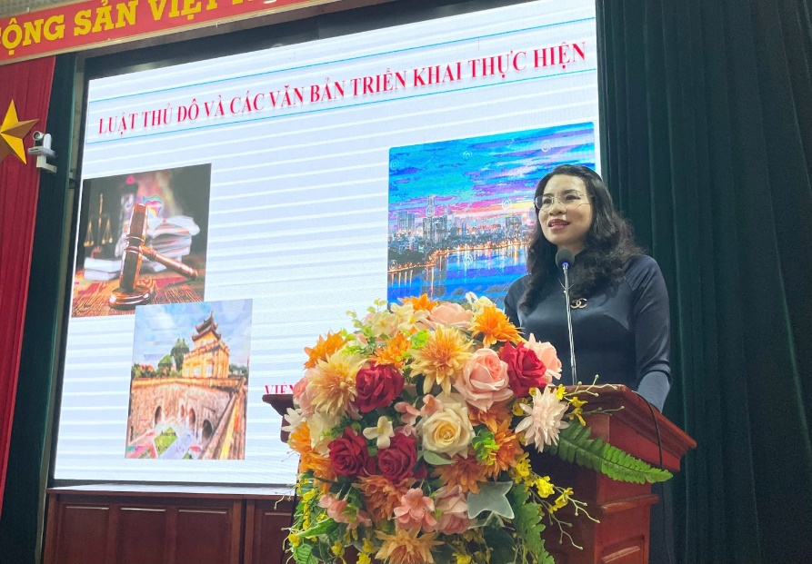 Phòng Tư pháp huyện Hoài Đức tổ chức tuyên truyền, phổ biến Luật Thủ đô năm 2024 và các văn bản triển khai thực hiện- Ảnh 3.