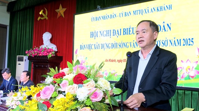 An Khánh tổ chức Hội nghị đại biểu nhân dân bàn việc xây dựng đời sống văn hóa ở cơ sở năm 2025- Ảnh 9.