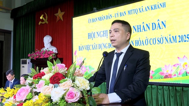 An Khánh tổ chức Hội nghị đại biểu nhân dân bàn việc xây dựng đời sống văn hóa ở cơ sở năm 2025- Ảnh 5.