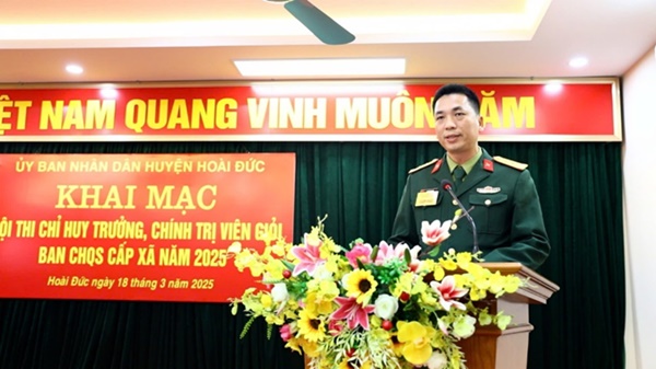 Hoài Đức tổ chức Hội thị Chỉ huy trưởng, Chính trị viên giỏi ban CHQS cấp xã năm 2025- Ảnh 6.