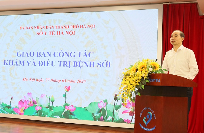Hà Nội: Giao ban công tác khám và điều trị bệnh sởi- Ảnh 1.