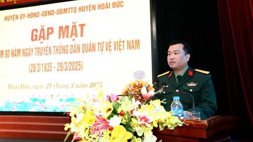 Hoài Đức: 5 tập thể, 6 cá nhân được khen thưởng nhân kỷ niệm 90 năm ngày truyền thống dân quân tự vệ Việt Nam- Ảnh 7.