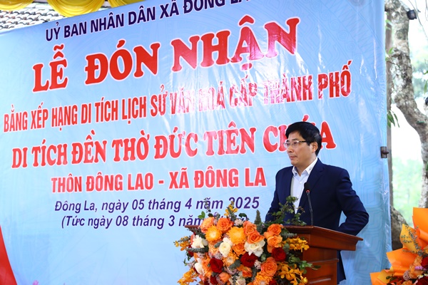 Lễ đón nhận Bằng di tích xếp hạng cấp thành phố Đền thờ Đức Tiên Chúa- Ảnh 5.