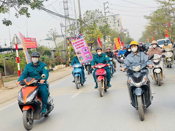 Hoài Đức thực hiện tốt công tác đảm bảo trật tự, an toàn giao thông trong quý I năm 2025- Ảnh 1.